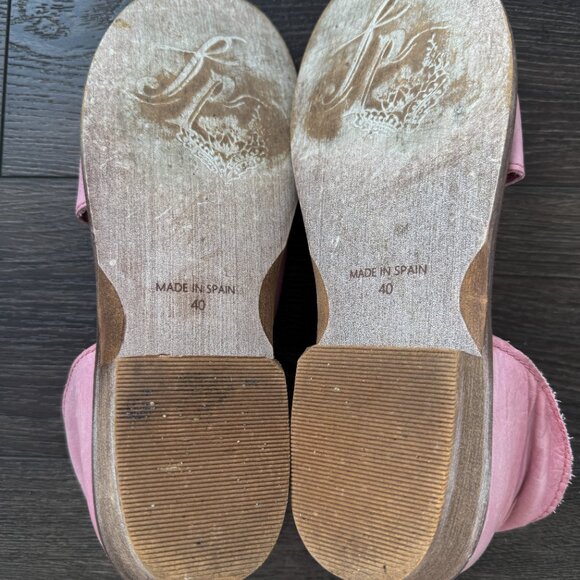 FREE PEOPLE Mont Blanc Pink Leather Shoes - Size EU 40 - Picture 3 of 9